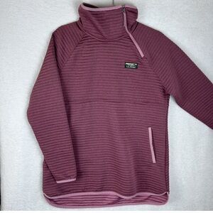 L.L. Bean Plum Striped Pullover